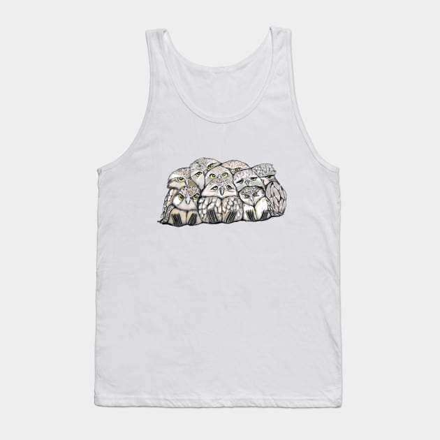 Baby Owl Pile Tank Top by msmart